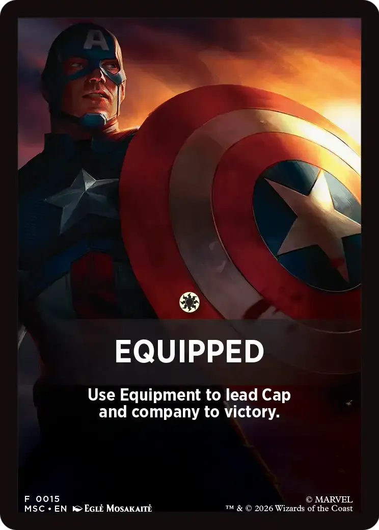 Equipped — Marvel Super Heroes Jumpstart Front Cards — Magic: The Gathering