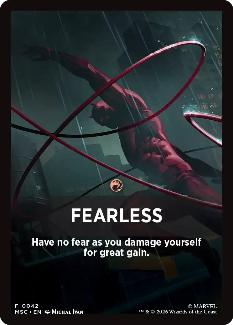 Fearless — Marvel Super Heroes Jumpstart Front Cards — Magic: The Gathering