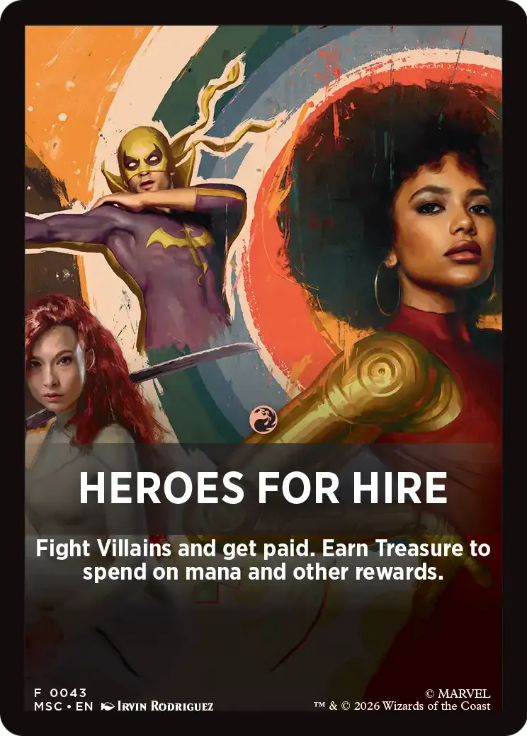 Heroes for Hire — Marvel Super Heroes Jumpstart Front Cards — Magic: The Gathering