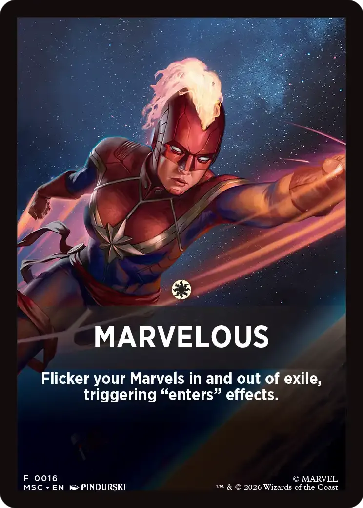 Marvelous — Marvel Super Heroes Jumpstart Front Cards — Magic: The Gathering