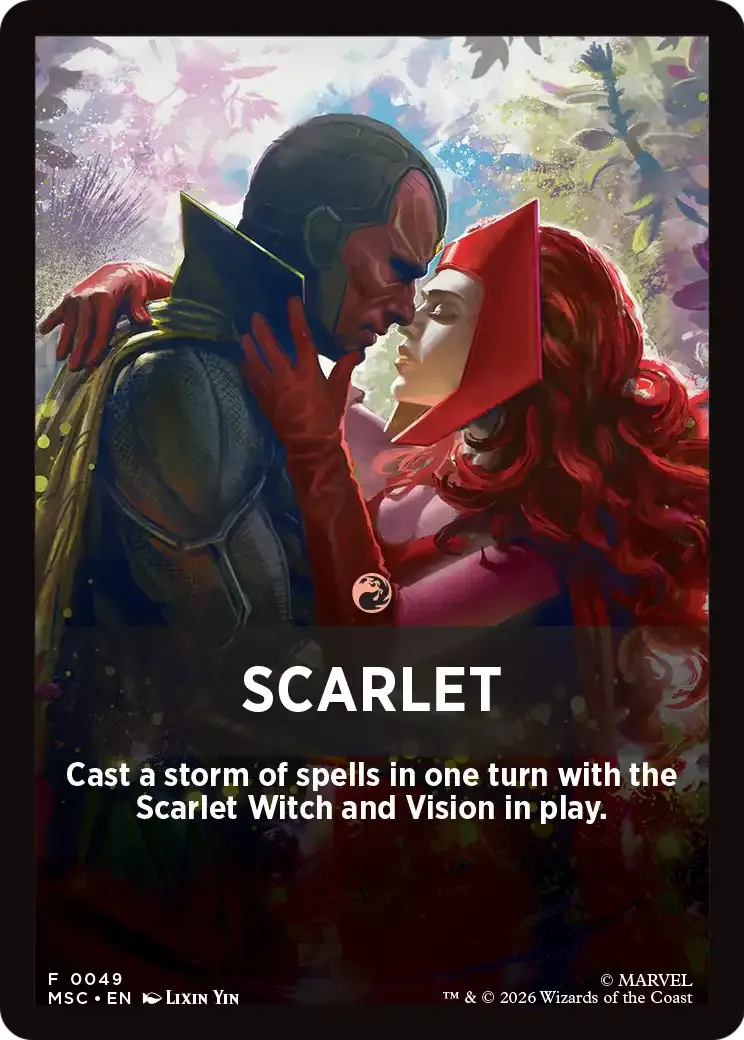 Scarlet — Marvel Super Heroes Jumpstart Front Cards — Magic: The Gathering