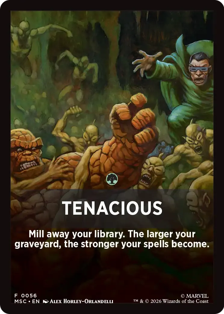 Tenacious — Marvel Super Heroes Jumpstart Front Cards — Magic: The Gathering
