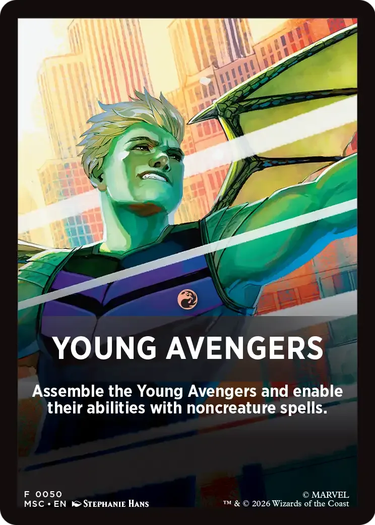 Young Avengers — Marvel Super Heroes Jumpstart Front Cards — Magic: The Gathering