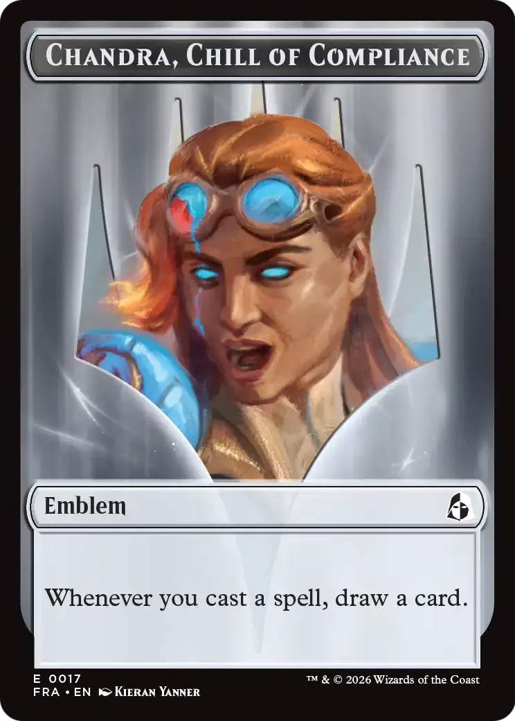 Chandra, Chill of Compliance Emblem — Reality Fracture — Magic: The Gathering