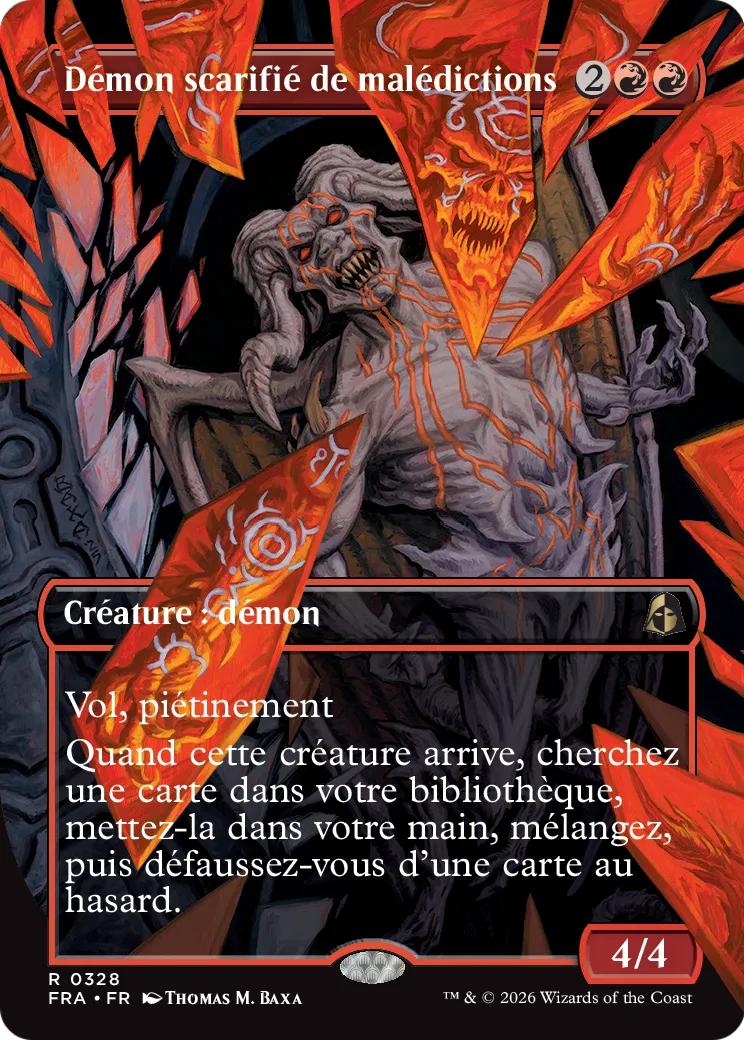 Démon scarifié de malédictions — Reality Fracture — Magic: The Gathering