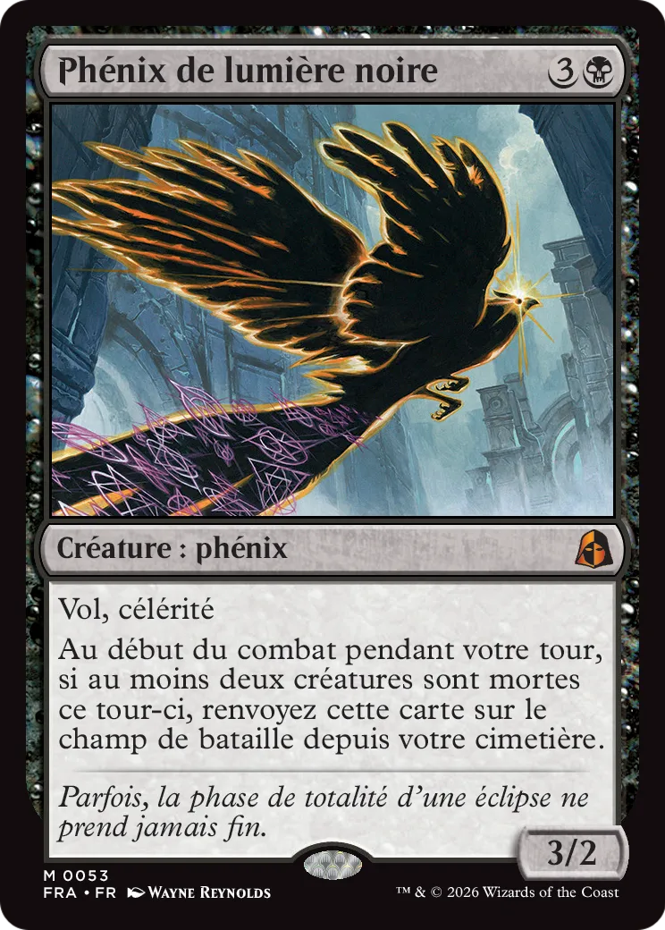 Phénix de lumière noire — Reality Fracture — Magic: The Gathering