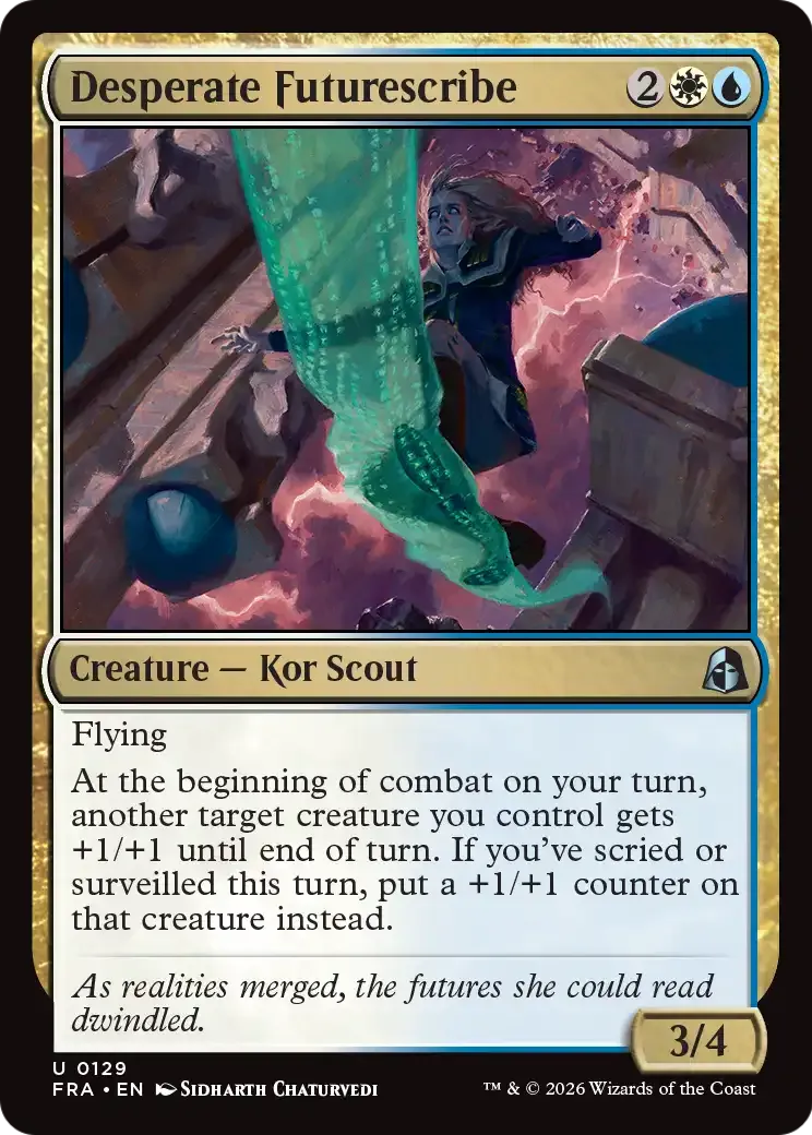 Desperate Futurescribe — Reality Fracture — Magic: The Gathering
