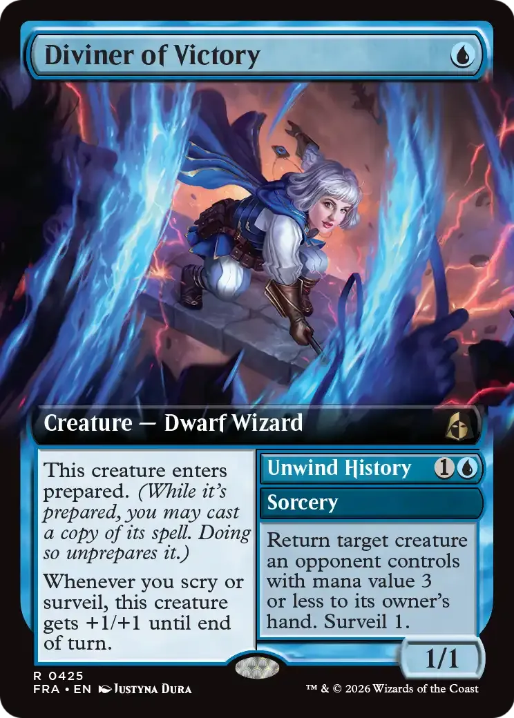Diviner of Victory // Unwind History — Reality Fracture — Magic: The Gathering