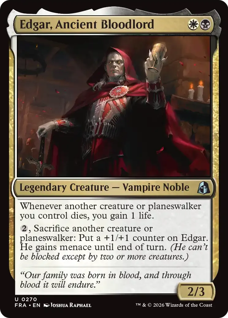 Edgar, seigneur de sang ancestral — Reality Fracture — Magic: The Gathering