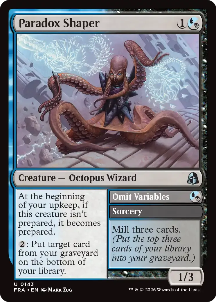Façonneuse de paradoxe // Omit Variables — Reality Fracture — Magic: The Gathering