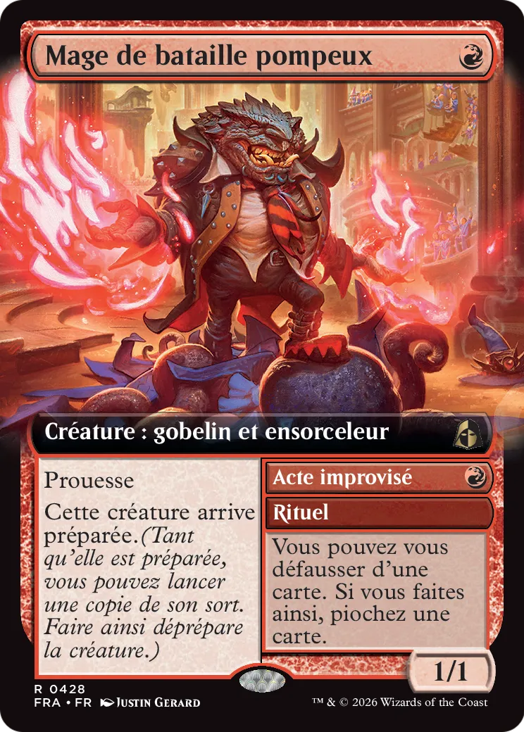 Mage de bataille pompeux // Improvised Act — Reality Fracture — Magic: The Gathering