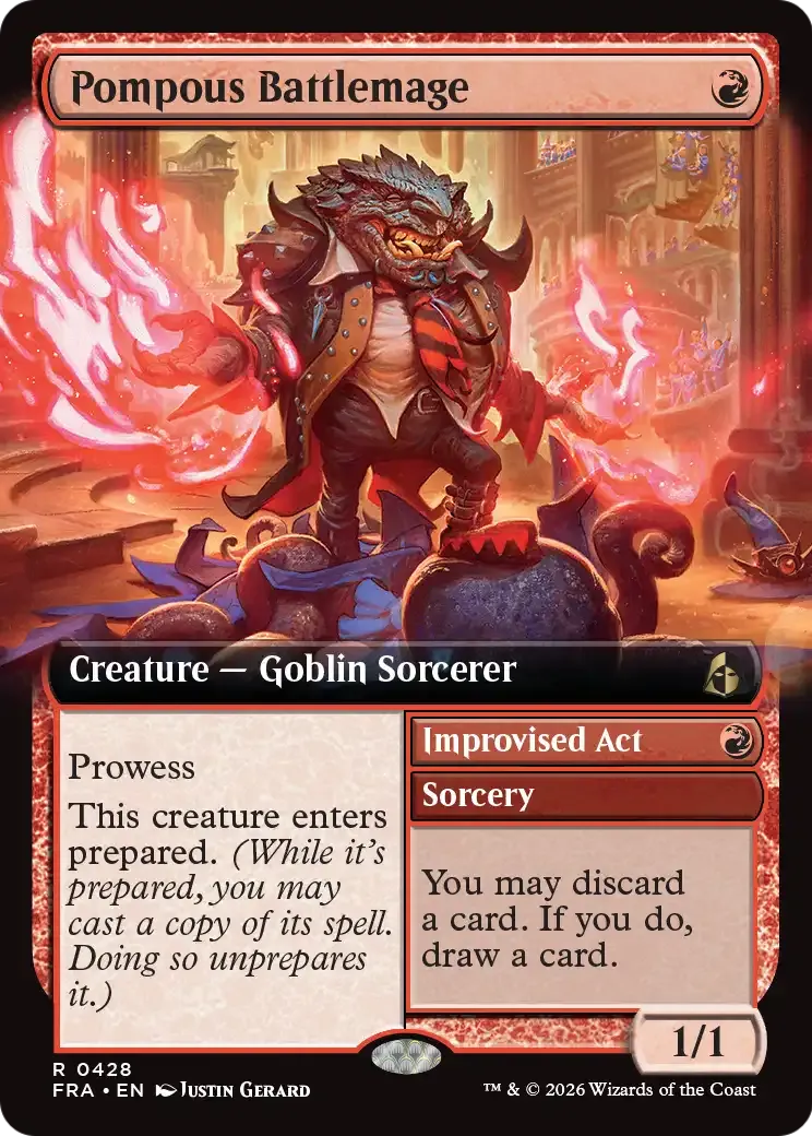 Pompous Battlemage // Improvised Act — Reality Fracture — Magic: The Gathering