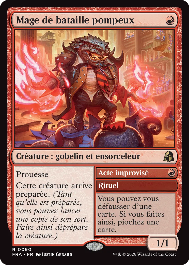 Mage de bataille pompeux // Improvised Act — Reality Fracture — Magic: The Gathering