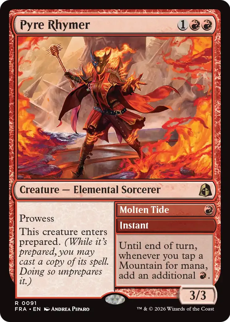Pyre Rhymer // Molten Tide — Reality Fracture — Magic: The Gathering