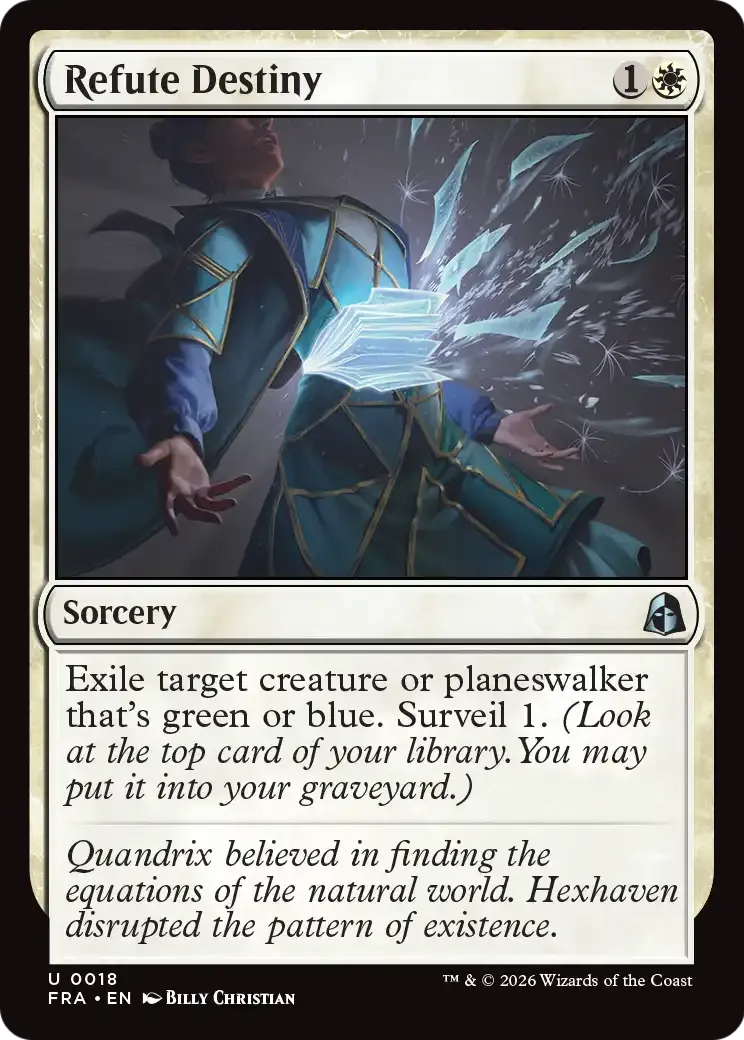 Réfuter la destinée — Reality Fracture — Magic: The Gathering