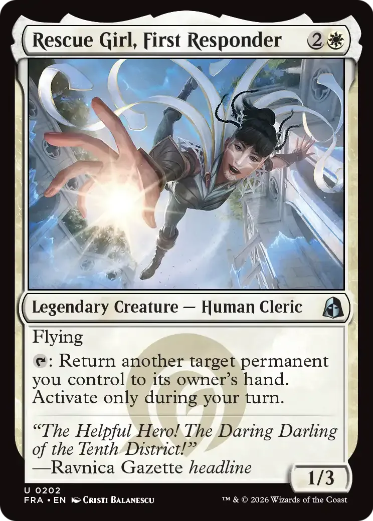 La Sauveteuse, première intervenante — Reality Fracture — Magic: The Gathering