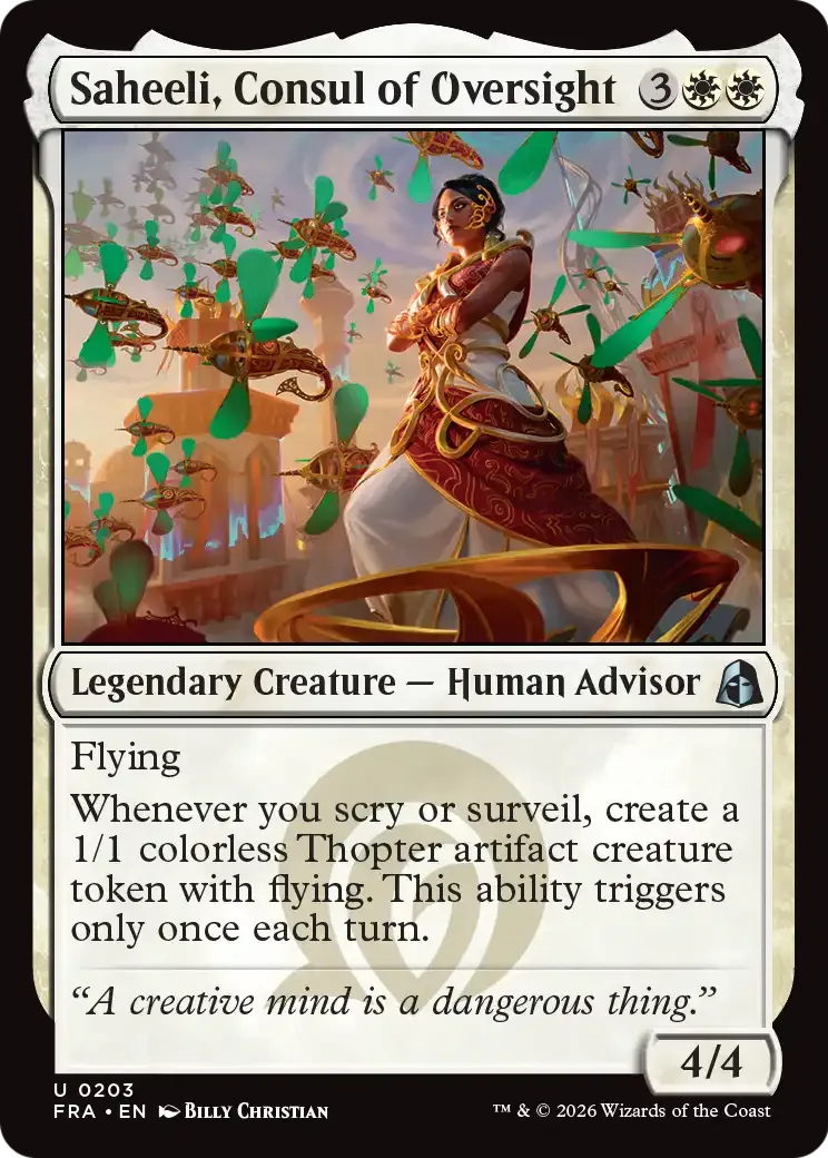 Saheeli, Consul of Oversight — Reality Fracture — Magic: The Gathering