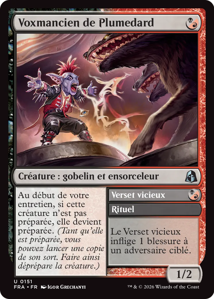 Voxmancien de Plumedard // Vicious Verse — Reality Fracture — Magic: The Gathering