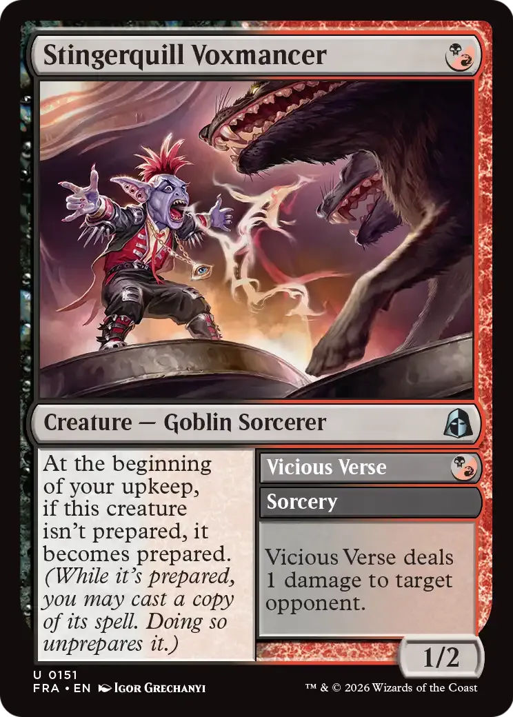 Voxmancien de Plumedard // Vicious Verse — Reality Fracture — Magic: The Gathering