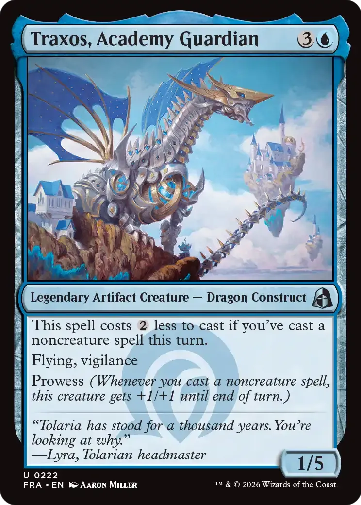 Traxos, gardien de l'académie — Reality Fracture — Magic: The Gathering