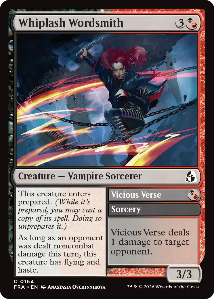 Whiplash Wordsmith // Vicious Verse — Reality Fracture — Magic: The Gathering