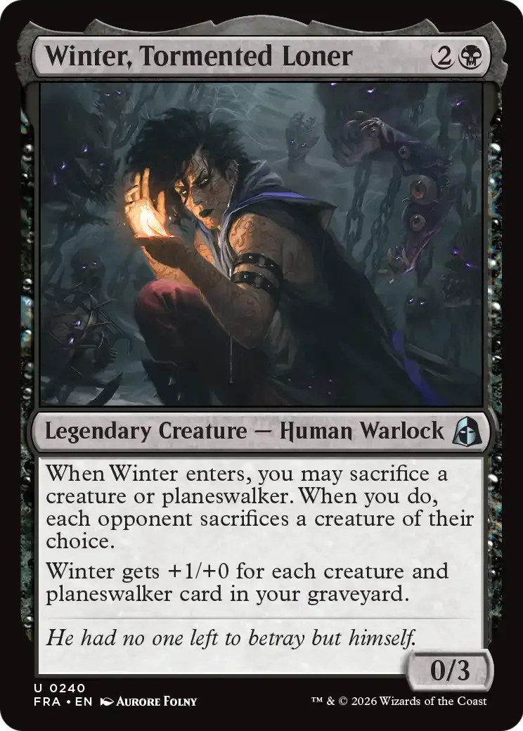 Winter, Tormented Loner — Reality Fracture — Magic: The Gathering