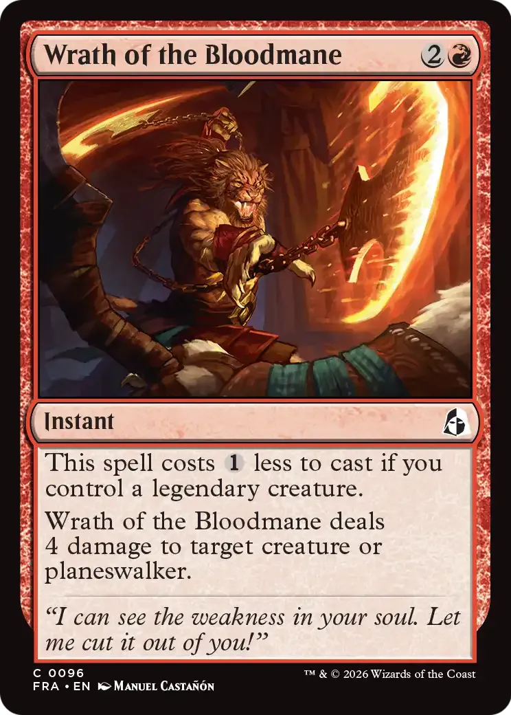 Wrath of the Bloodmane — Reality Fracture — Magic: The Gathering
