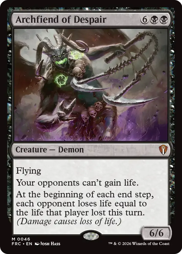 Archfiend of Despair — Reality Fracture Commander — Magic: The Gathering