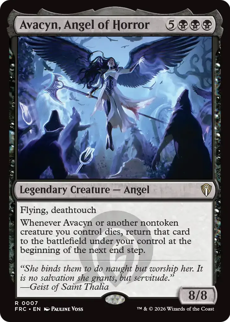 Avacyn, Angel of Horror — Reality Fracture Commander — Magic: The Gathering