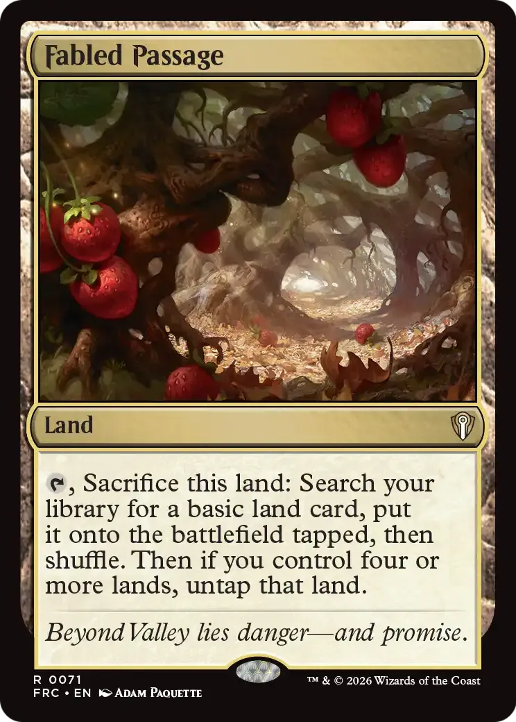 Fabled Passage — Reality Fracture Commander — Magic: The Gathering