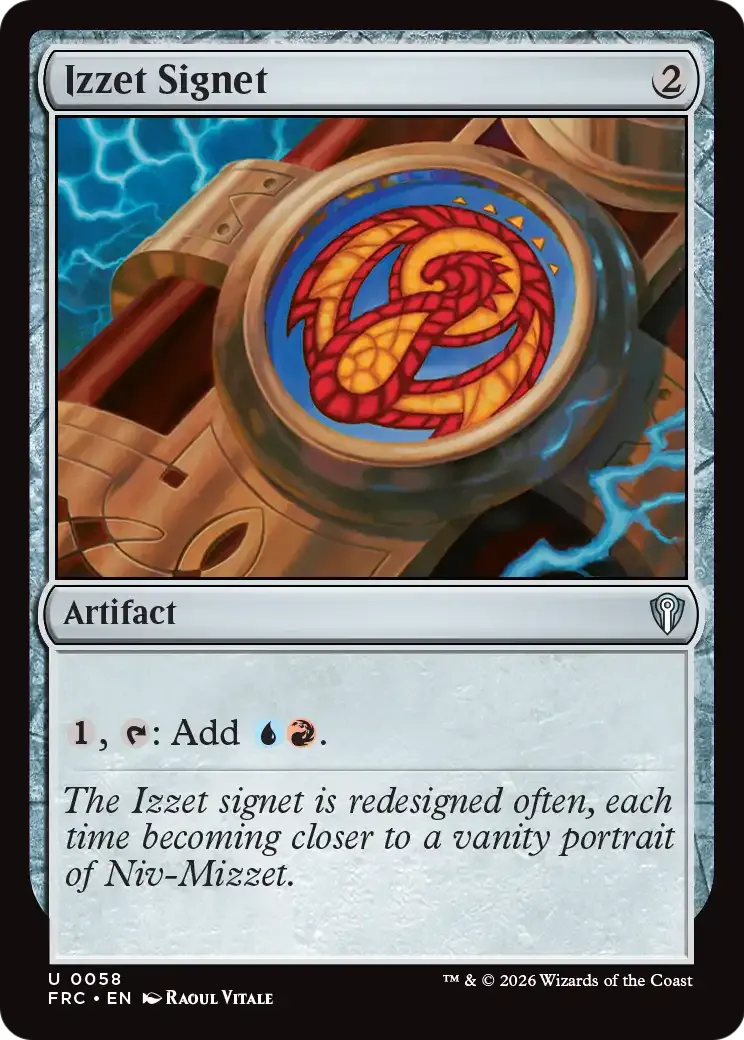 Cachet d'Izzet — Reality Fracture Commander — Magic: The Gathering