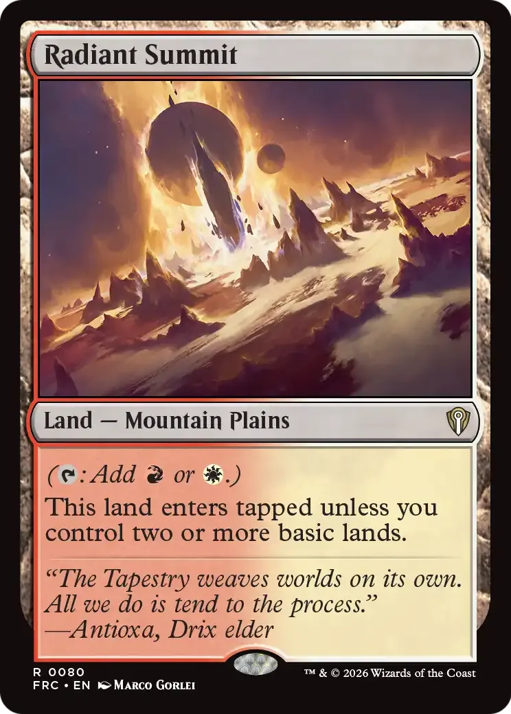 Radiant Summit — Reality Fracture Commander — Magic: The Gathering