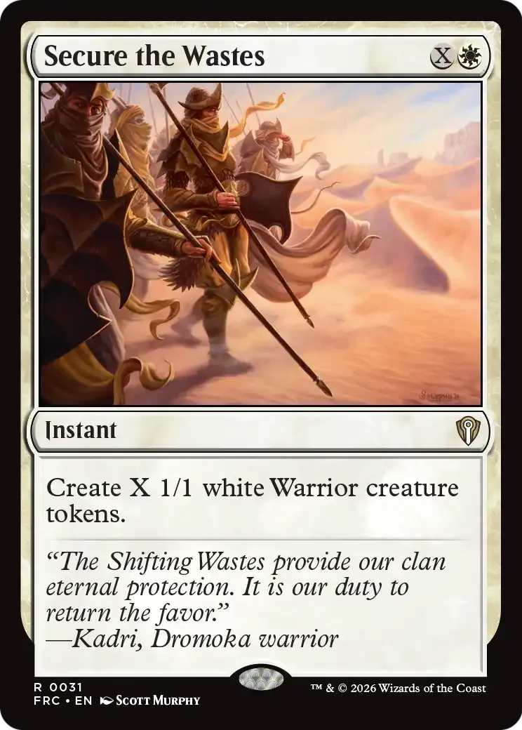 Secure the Wastes — Reality Fracture Commander — Magic: The Gathering