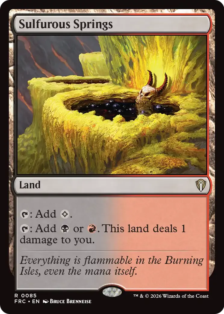 Sulfurous Springs — Reality Fracture Commander — Magic: The Gathering