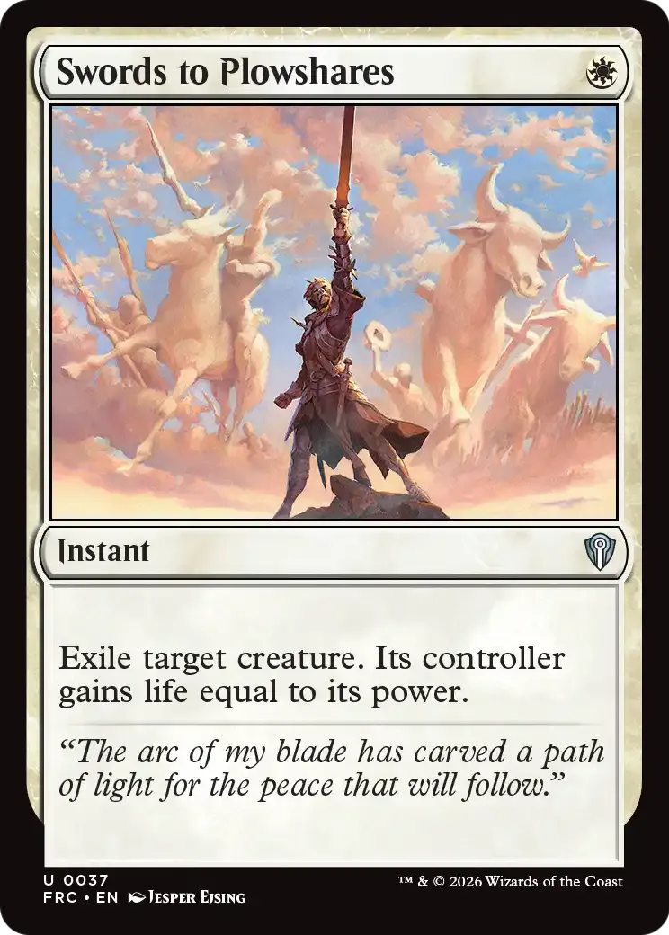 Swords to Plowshares — Reality Fracture Commander — Magic: The Gathering