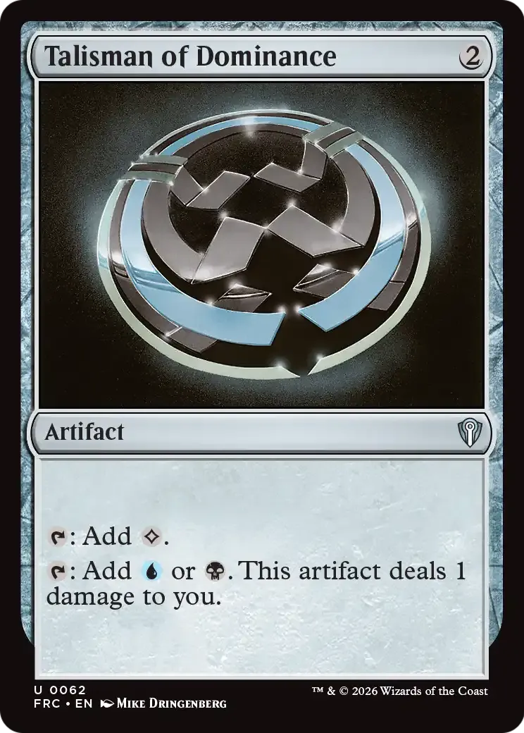 Talisman of Dominance — Reality Fracture Commander — Magic: The Gathering