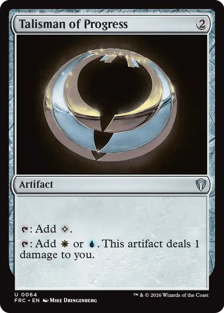 Talisman de progrès — Reality Fracture Commander — Magic: The Gathering