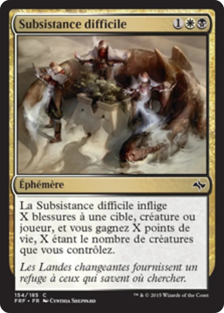 Subsistance difficile from Fate Reforged - Magic: The Gathering