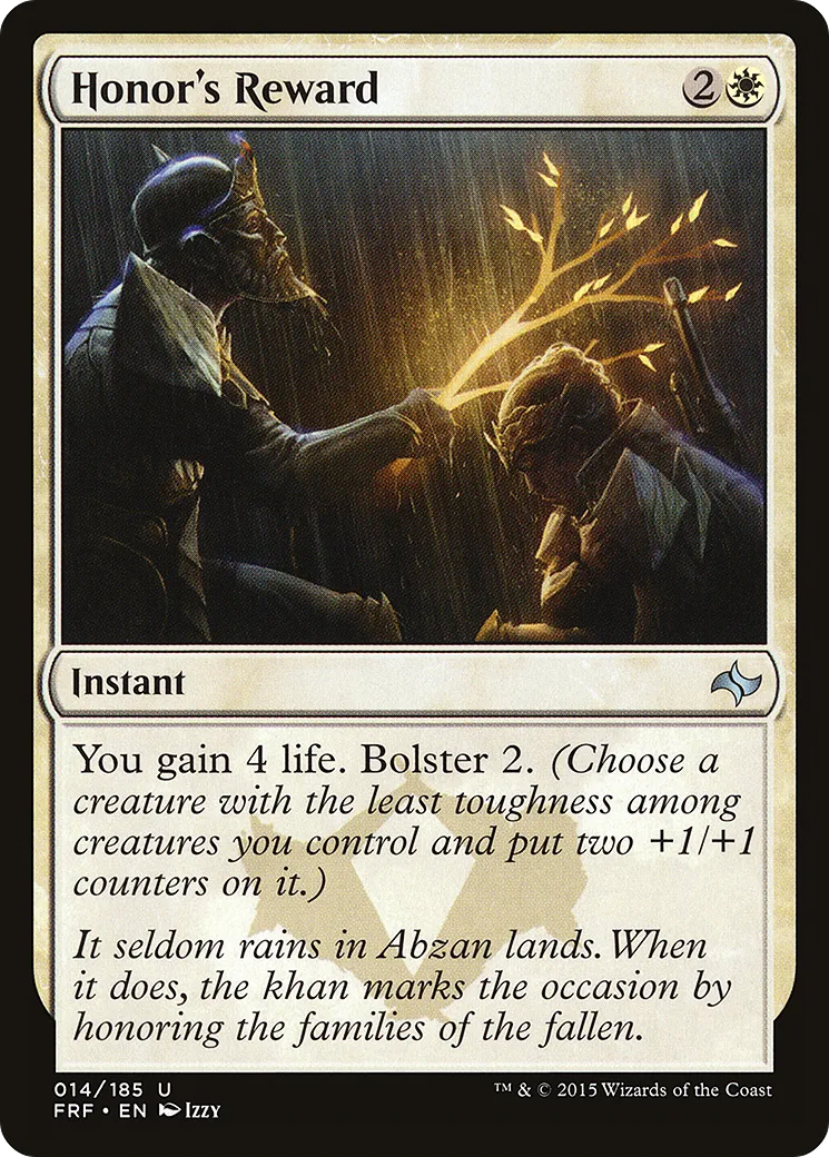 Honor's Reward — Fate Reforged — Magic: The Gathering