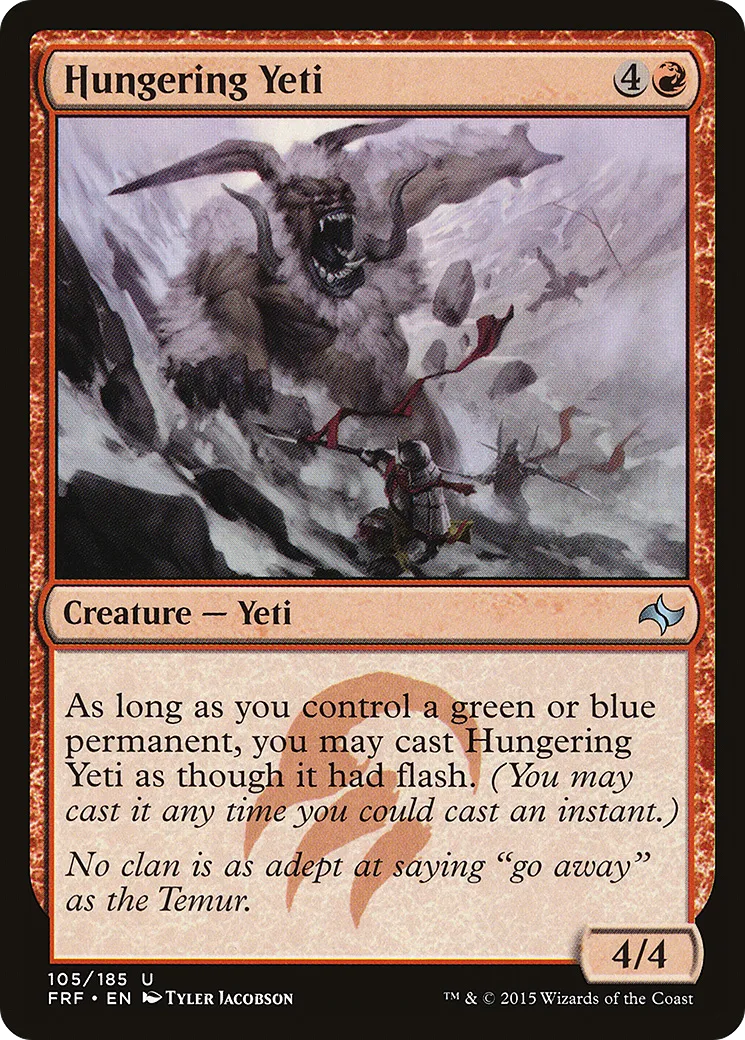 Yeti affamé — Fate Reforged — Magic: The Gathering