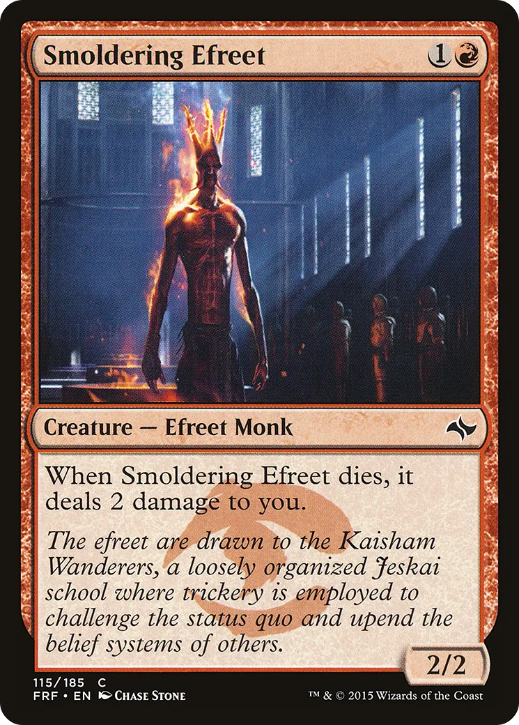 Smoldering Efreet from Fate Reforged - Magic: The Gathering