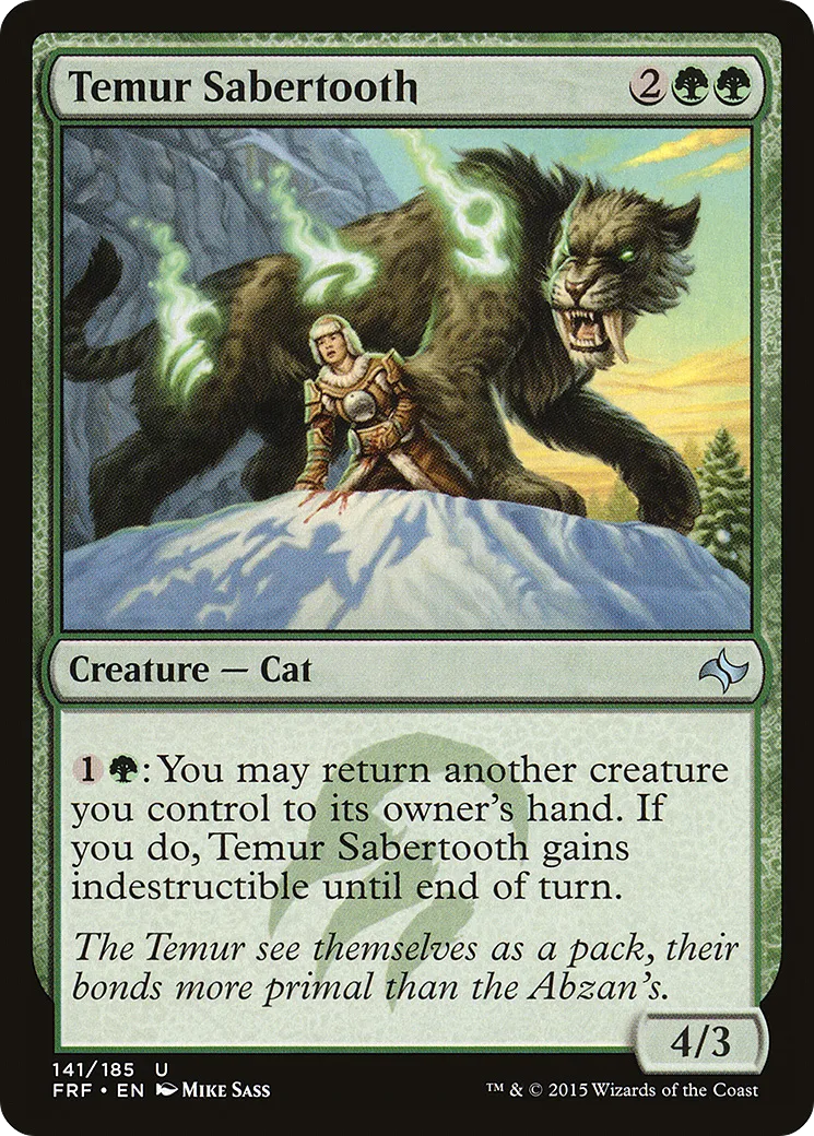 Temur Sabertooth — Fate Reforged — Magic: The Gathering