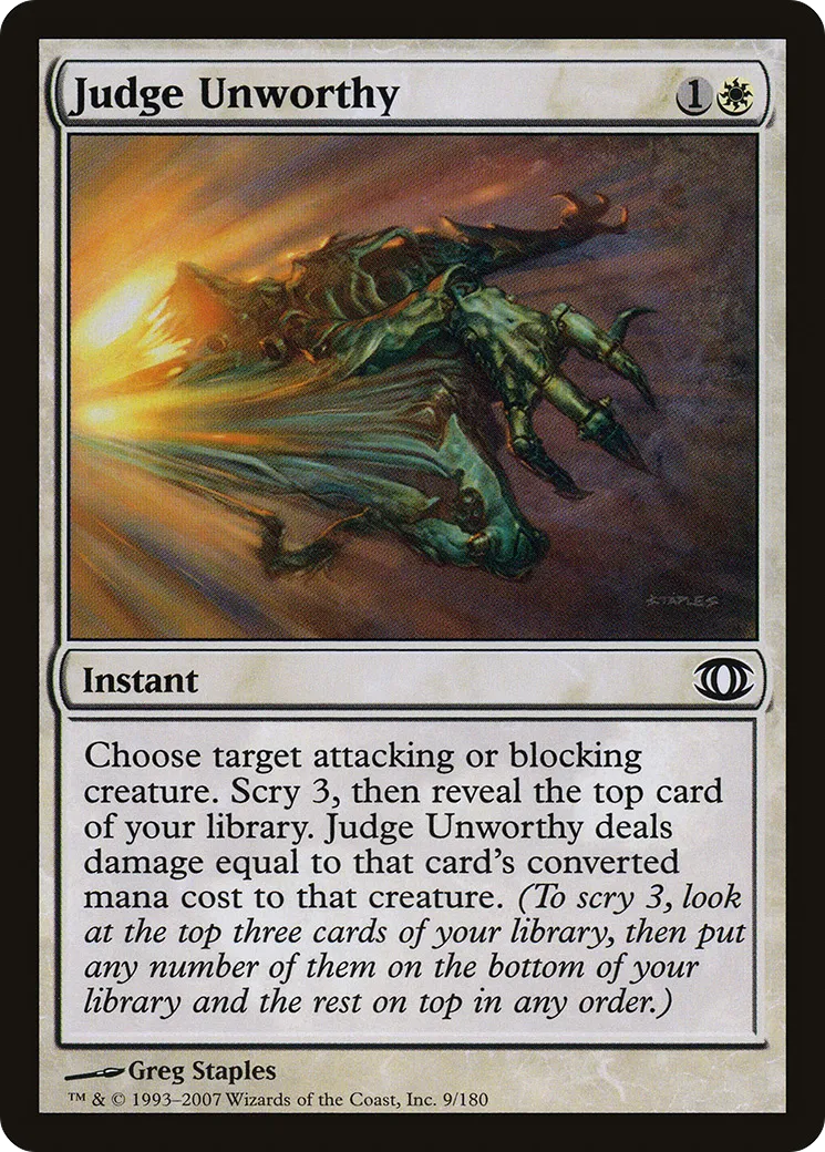 Juger indigne — Future Sight — Magic: The Gathering