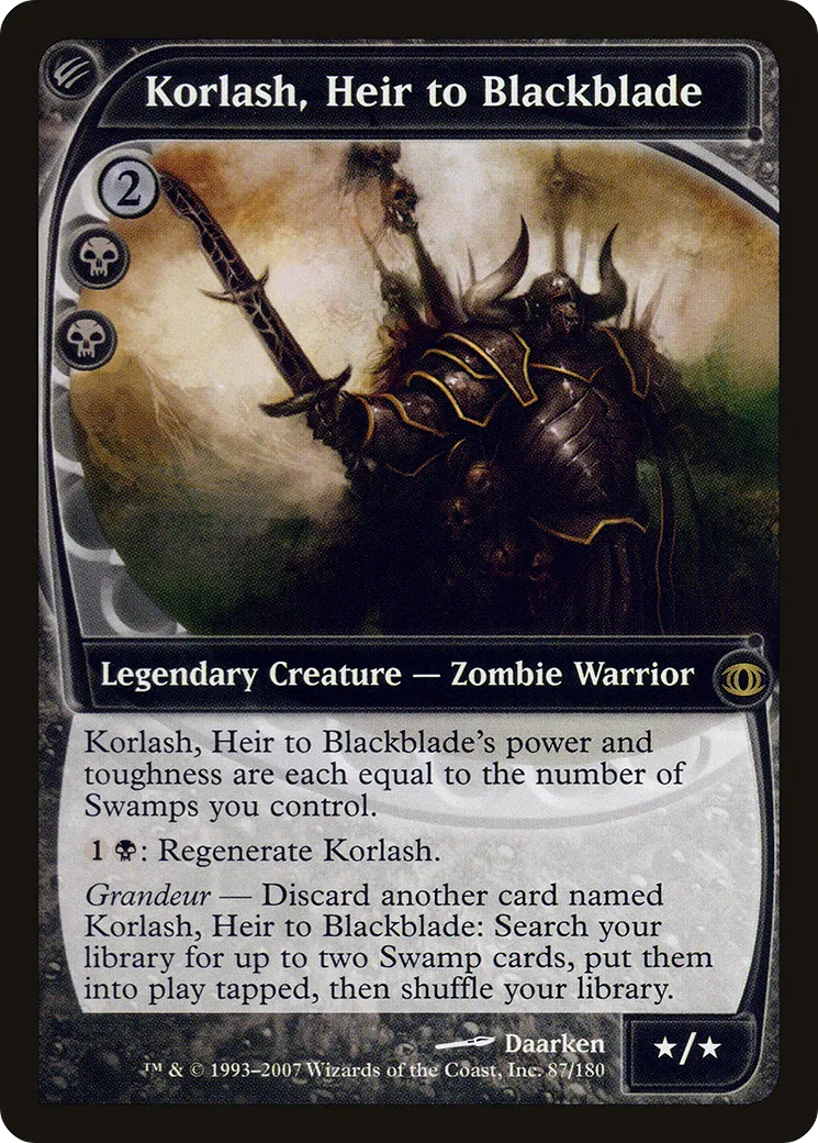 Korlash, Heir to Blackblade — Future Sight — Magic: The Gathering