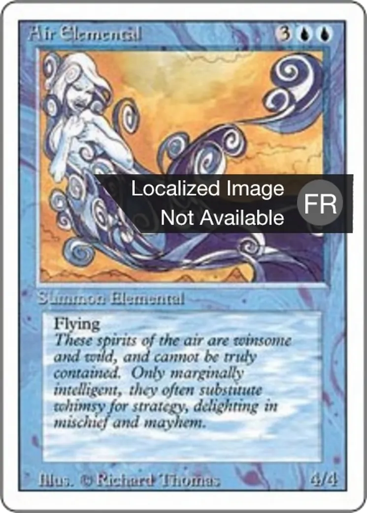 Elémental d'air — Foreign White Border — Magic: The Gathering