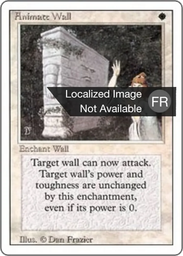 Animate Wall — Foreign White Border — Magic: The Gathering