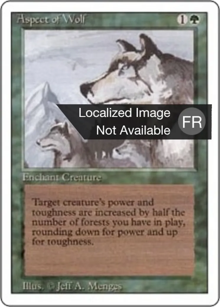 Aspect of Wolf — Foreign White Border — Magic: The Gathering