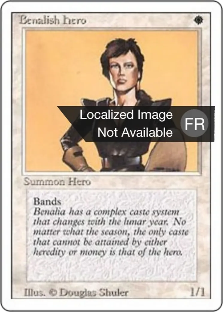 Benalish Hero — Foreign White Border — Magic: The Gathering