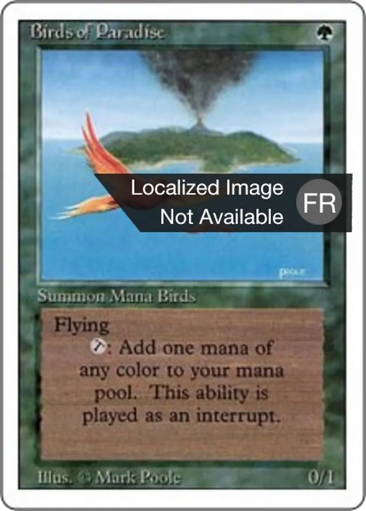 Birds of Paradise — Foreign White Border — Magic: The Gathering
