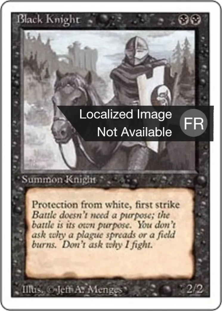 Chevalier noir — Foreign White Border — Magic: The Gathering